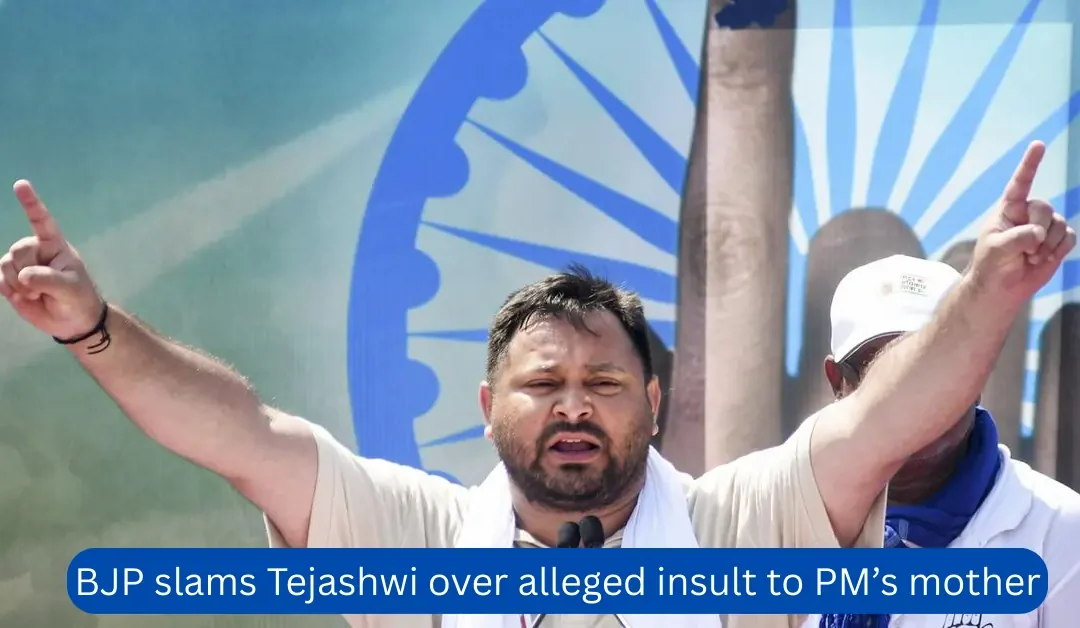 BJP slams Tejashwi over alleged insult to PM’s mother