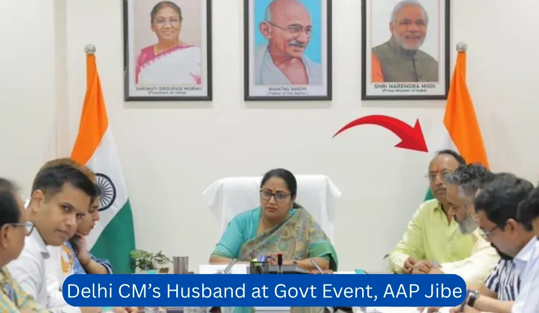 Delhi CM’s Spouse Spotted at Govt Event, AAP Targets With Satire