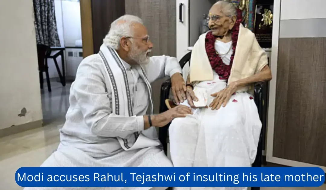 Modi accuses Rahul, Tejashwi of insulting his late mother