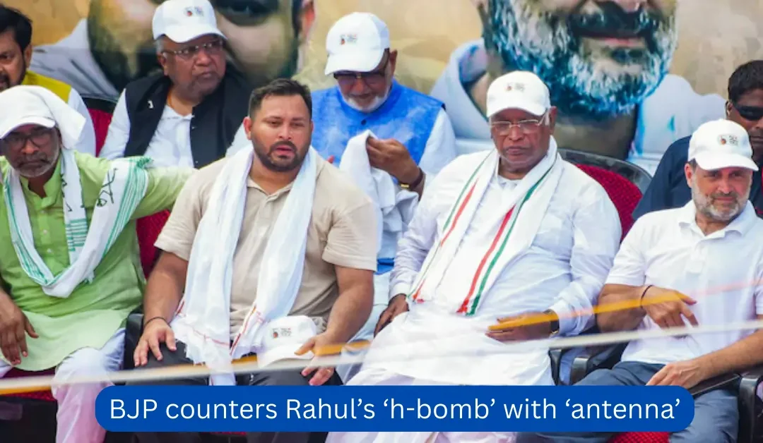 Rahul’s ‘h-bomb’ dig at Modi meets BJP ‘antenna’ counter