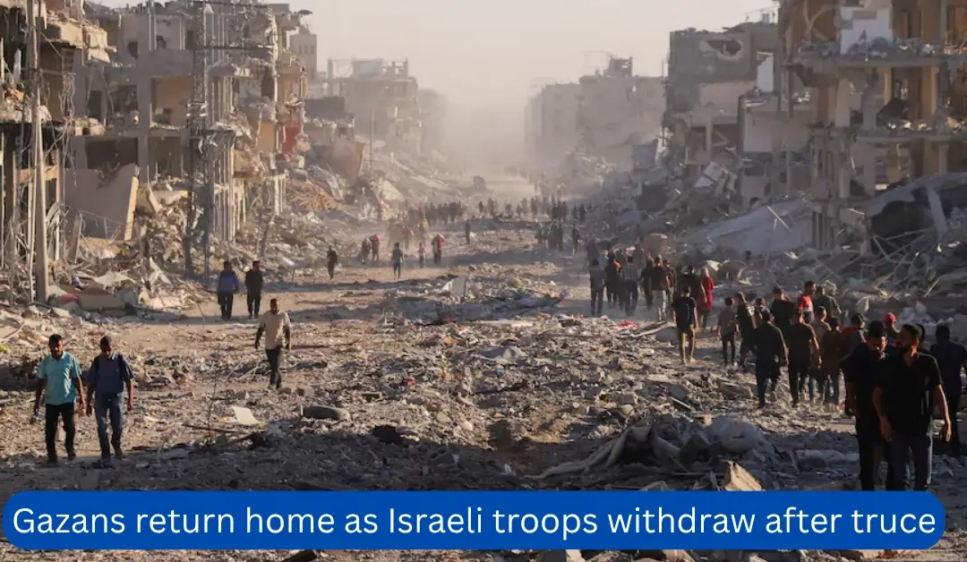 Gazans return home as Israeli troops withdraw after truce